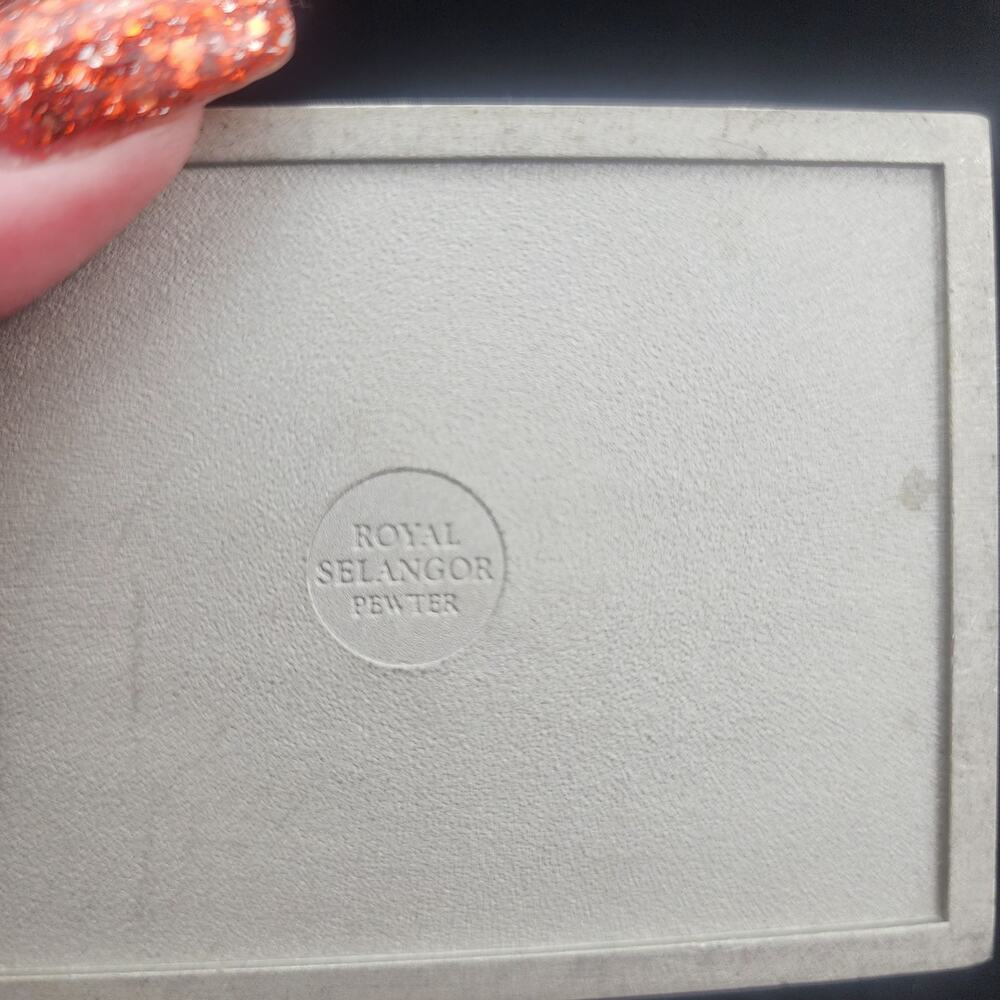 Trinket box Royal Selangor Classic Expressions Rectangle  pewter engraved - Picture 12 of 12